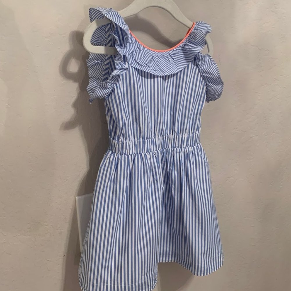 Crewcuts Blue Striped Kids Dress